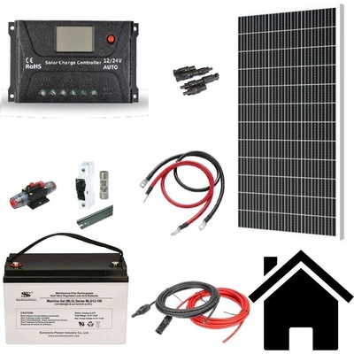 VSelektro solární sestava Strakonice 12V AKU 100Ah FVP 1×220Wp