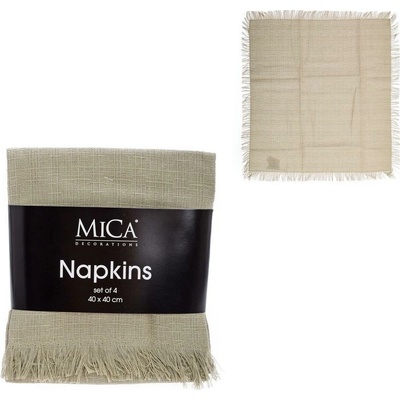 Obrúsky textil Villia zelené, 4 kusy - d40xš40cm