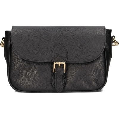 Dámská kožená crossbody kabelka Italia Melanis černá