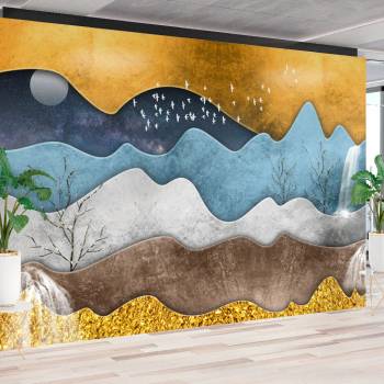 Image 1 of Art gift Фототапет Цветни вълни 2