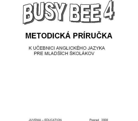 Busy Bee 4 Metodická príručka