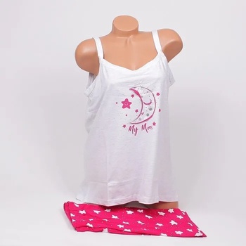 Image 1 of Макси пижама в бяло и червено с луна и звезди