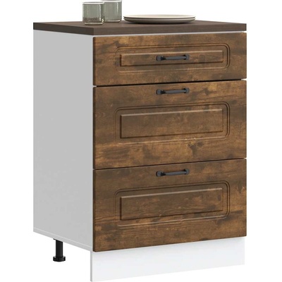 vidaXL Кухненски шкаф, "Kalmar", опушен дъб, инженерно дърво (854284)