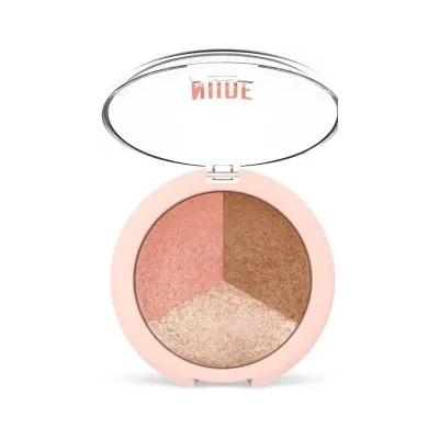 Golden Rose Nude Look Baked Trio Face Powder - Трио пудра за лице от серията "Nude Look
