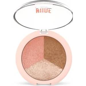 Golden Rose Nude Look Baked Trio Face Powder - Трио пудра за лице от серията "Nude Look