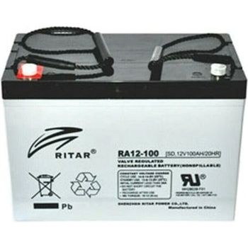 Ritar Power Акумулаторна батерия Ritar Power RA12-100S, 12V, 100Ah, AGM, F15(M6)/F12(M8)/L4 конектори (RA12-100S)