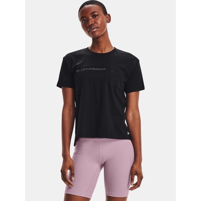 Under Armour Дамска тениска Under Armour Live Pocket Mesh Graphic SS Under Armour | Cheren | ЖЕНИ | S