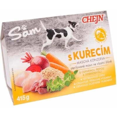 Chejn Sam Adult Dog kuřecí 8 x 415 g