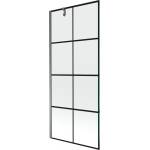 Mexen Next параван за вана с едно крило 80 x 150 см, черна решетка, gun metal - 895-080-000-00-77-95 (895-080-000-00-77-95)