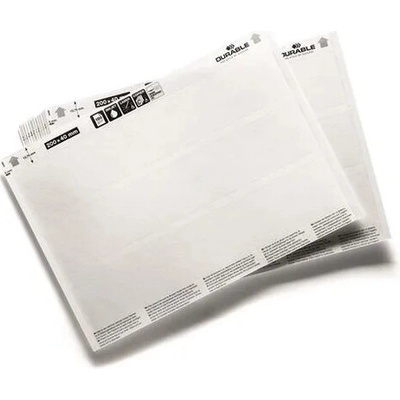 DURABLE Náhradné štítky, 200x37 mm, DURABLE, biela