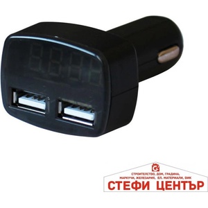 Paolo Елетрически вотметър 12/24v с 2 usb порта - 1629 (181726) - steficenter