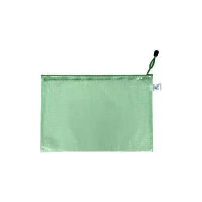 Síťovaná obálka se zipem A5 - zelená - 2-318