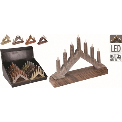 Eprodoma Svícen vánoční 7 LED žárovek pyramida