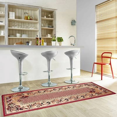 Nej-koberce Atlas 7192B PP tmavě béžový / červený