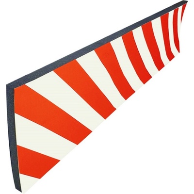 Pěnový nástěnný ochranný samolepicí profil SoftBumpers – 1000×300 mm, červeno-bílá