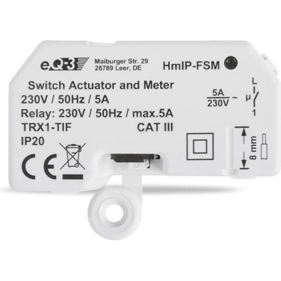 Púzdro Homematic IP Spínací akční člen s měřením - 5A, skrytá montáž