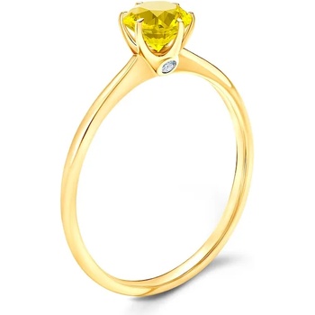 Image 1 of SAVICKI Годежен пръстен The Journey: злато, жълт сапфир