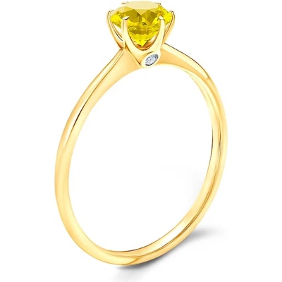 SAVICKI Годежен пръстен The Journey: злато, жълт сапфир