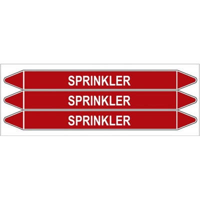 Značení potrubí, sprinkler,3 ks, 355 × 37 mm PZ 008584