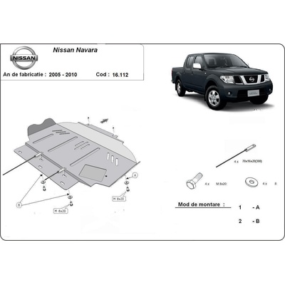 Scut Motor - Румъния Метална кора под двигател nissan navara от 2010 (72303)