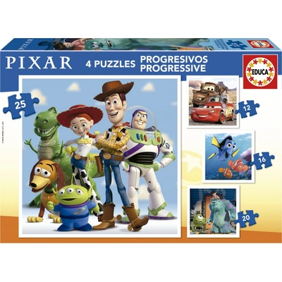 EDUCA Disney Pixar 4v1 12,16,20,25 dielov