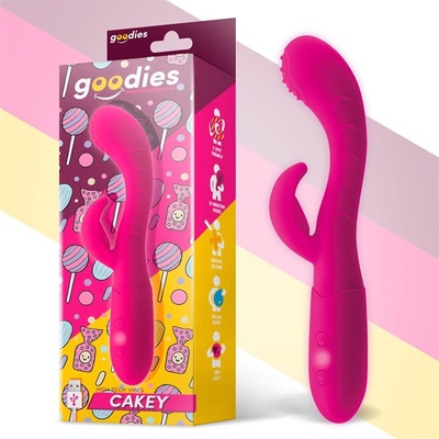 Goodies Cakey G-Spot and Rabbit Silicone Vibe Fuchsia