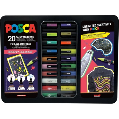 Posca sada popisovačů PC-1M/PC-3M/PC-5M Graffitti mix barev 20 ks