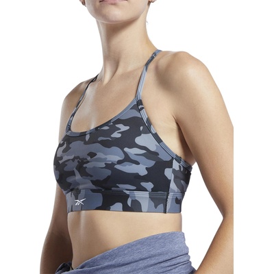 Reebok Спортен сутиен Lux Skinny Strap Camo Print Sports