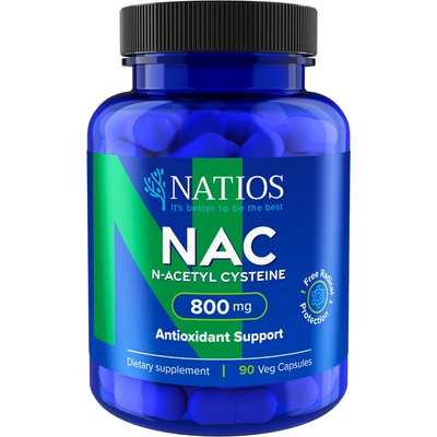 Natios N-Acetyl Cysteine, NAC, 800 mg, 90 vegánskych kapsúl