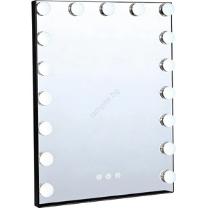 BRILAGI - LED димируемо огледало за грим HOLLYWOOD LED/15W/230V 55x77 cm черно (BG5830)