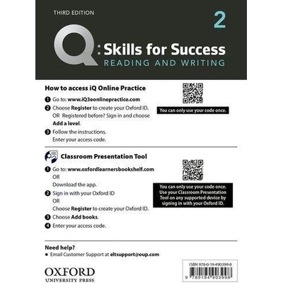 Q Skills for Success 2 Reading & Writing Teacher´s Access Card, 3rd - Joe McVeigh
