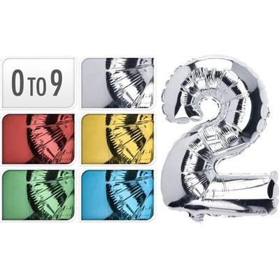 HAKY Balón narodeninový 35 cm, číslo "9", mix farieb