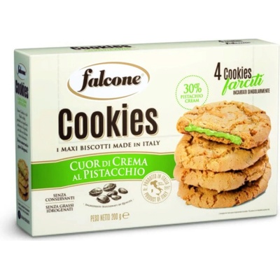 Falcone Cookies plnené pistáciovým krémom 200g - Kartón (12ks)