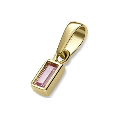 Luxur přívěsek Virelle žluté zlato s růžovým zirkonem 585 16 2 2147.0Z00.0.00.008