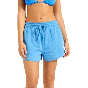 Seafolly Дамски къси панталони Seafolly Crinkle Short Shorts - Sapphire (112-4375-0114)