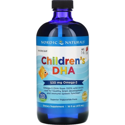 Nordic Naturals Children's DHA, Омега 3 за деца - ягода, 530 mg, 473 ml