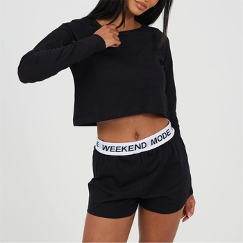 Brave Soul Womens Weekend Mode Lounge Sets - Black