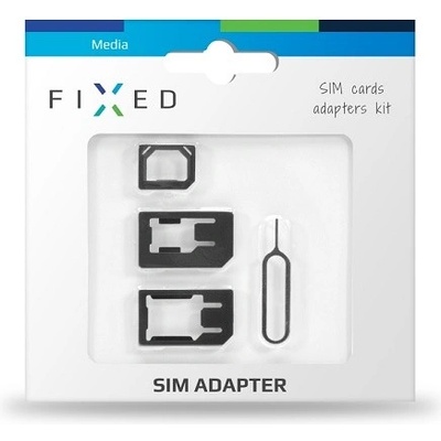 Adaptér SIM kariet FIXED, nanoSIM na microSIM a miniSIM karty/z microSIM na mini SIM
