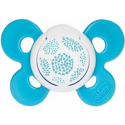 Chicco Силиконова залъгалка Chicco - Physio Comfort, Сини сърца, 6-16 m (N0328)