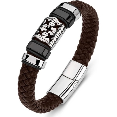 Daniel Dawson pánský Pietro black kůže chirurgická ocel NR-P179-05 hnědá