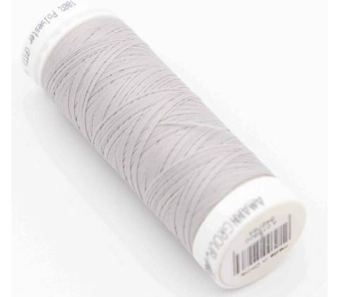 Extra elastická polyesterová niť - svetlosivá - návin 130 m