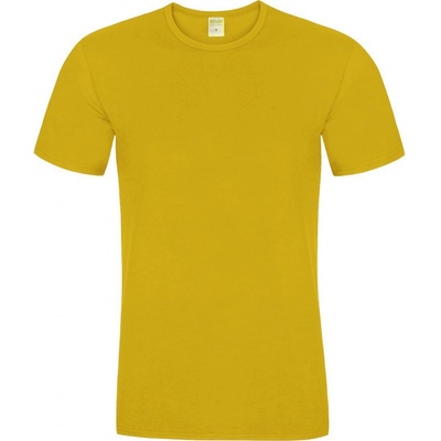 Classic bambusové tričko krátký rukáv Bambutik MUŽ hořčicová
