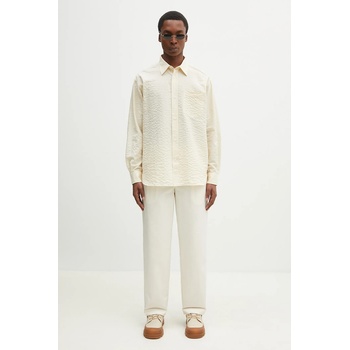 Norse Projects Риза Norse Projects Mo Oversized Check Shirt мъжка в бежово със свободна кройка с класическа яка N40.0820. 2064 (N40.0820.2064)