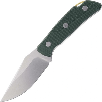 Petrified Fish PFP16 Barracuda, Stonewashed N690, Green Micarta PFP16GRMW