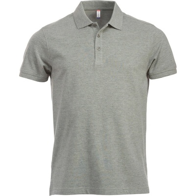 Clique polokošile Classic Lincoln S/S těžká bavlna krátký rukáv pánská COT67824407700-grey melange