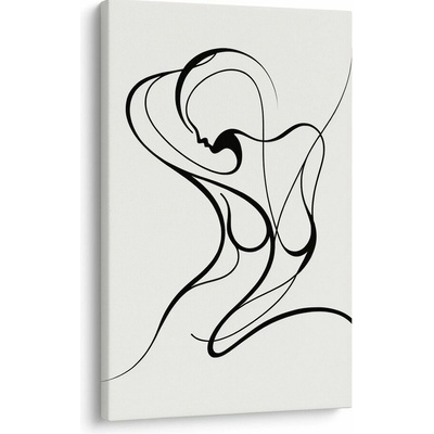 Obraz abstraktní linie ženy - 20x30