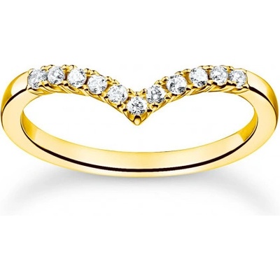 Thomas Sabo prsteň White stones gold TR2394 414 14