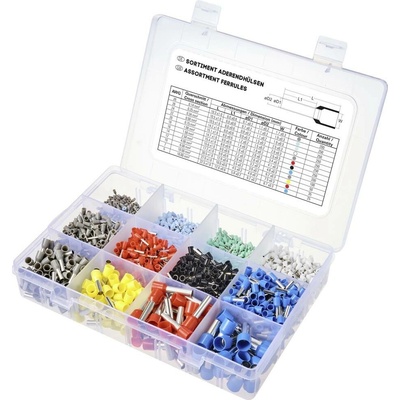 TRU COMPONENTS TC-11991828 sada dutiniek 0.14 mm², 0.25 mm², 0.34 mm², 0.5 mm², 0.75 mm², 1 mm², 1.5 mm², 2.5 mm², 4 mm²