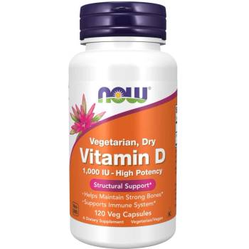 NOW NOW Vitamin D-3 1000 IU Vegetarian, 120 Veg Capsules