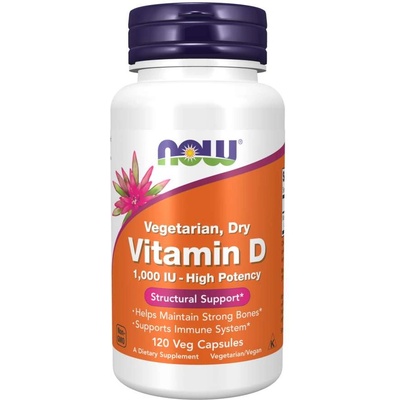 NOW NOW Vitamin D-3 1000 IU Vegetarian, 120 Veg Capsules